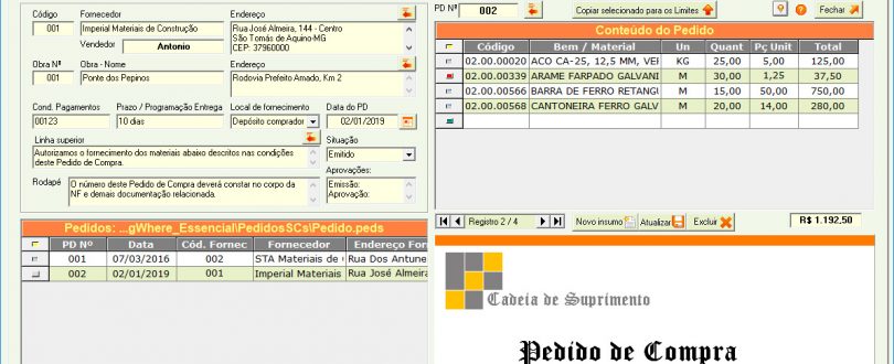 Pedidos de Compras PDs - Ferramentas do Suprimento